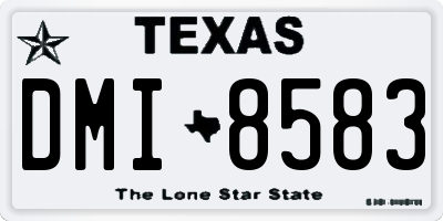 TX license plate DMI8583