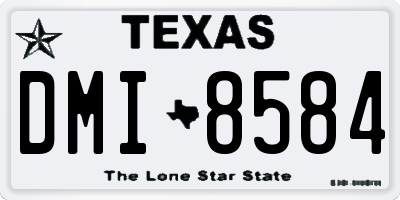 TX license plate DMI8584