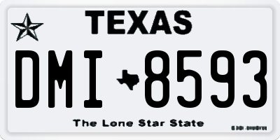 TX license plate DMI8593