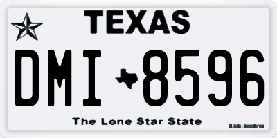 TX license plate DMI8596
