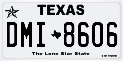 TX license plate DMI8606