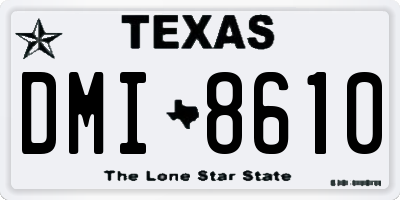 TX license plate DMI8610