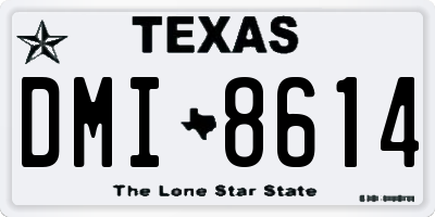TX license plate DMI8614