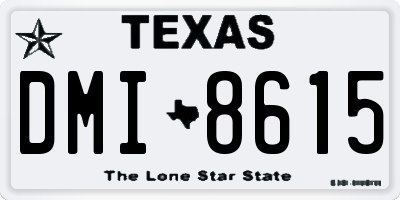 TX license plate DMI8615
