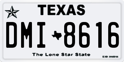 TX license plate DMI8616