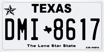 TX license plate DMI8617