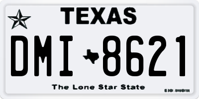 TX license plate DMI8621