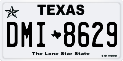 TX license plate DMI8629