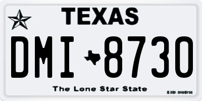 TX license plate DMI8730
