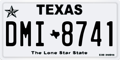 TX license plate DMI8741