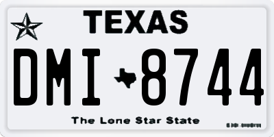 TX license plate DMI8744