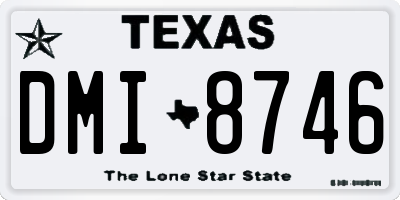 TX license plate DMI8746