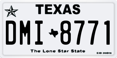 TX license plate DMI8771