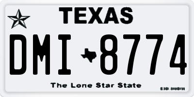 TX license plate DMI8774