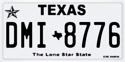 TX license plate DMI8776