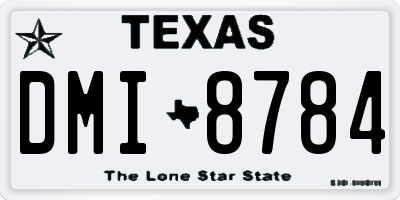 TX license plate DMI8784