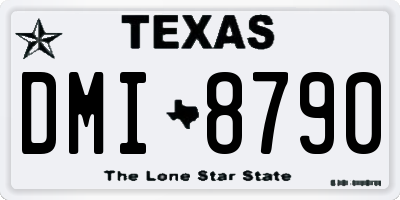 TX license plate DMI8790