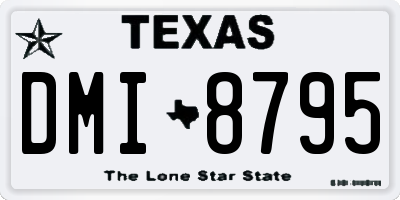 TX license plate DMI8795