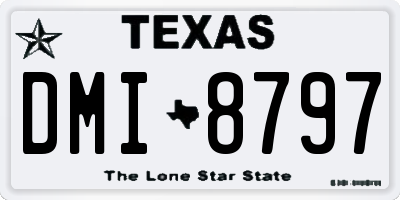 TX license plate DMI8797