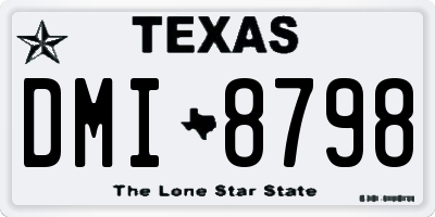 TX license plate DMI8798