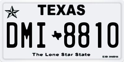 TX license plate DMI8810