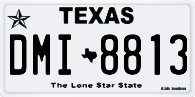 TX license plate DMI8813