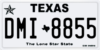 TX license plate DMI8855