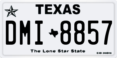 TX license plate DMI8857