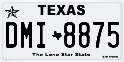 TX license plate DMI8875