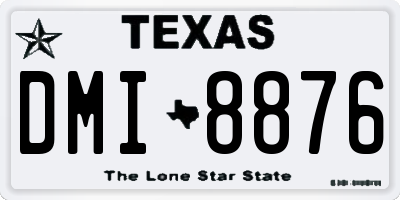 TX license plate DMI8876