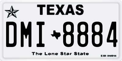 TX license plate DMI8884