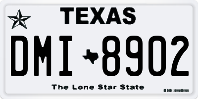TX license plate DMI8902