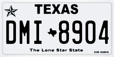 TX license plate DMI8904