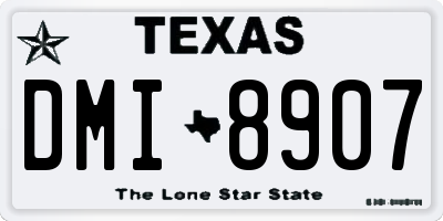 TX license plate DMI8907