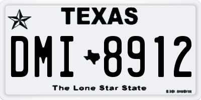 TX license plate DMI8912