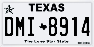 TX license plate DMI8914