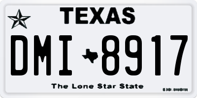 TX license plate DMI8917