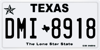 TX license plate DMI8918