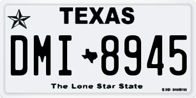 TX license plate DMI8945