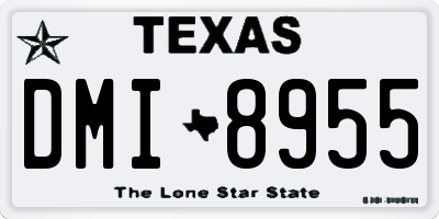 TX license plate DMI8955