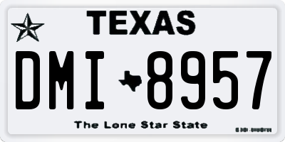 TX license plate DMI8957