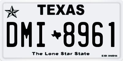 TX license plate DMI8961