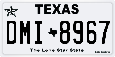 TX license plate DMI8967
