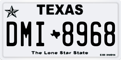 TX license plate DMI8968