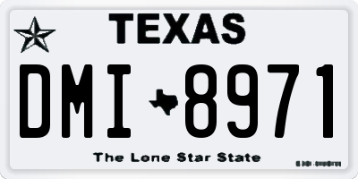 TX license plate DMI8971