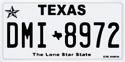 TX license plate DMI8972