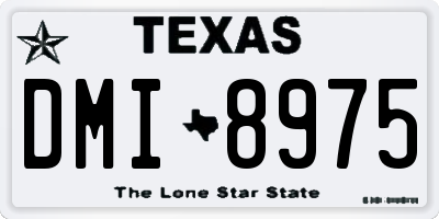 TX license plate DMI8975