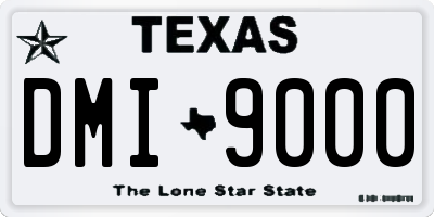 TX license plate DMI9000