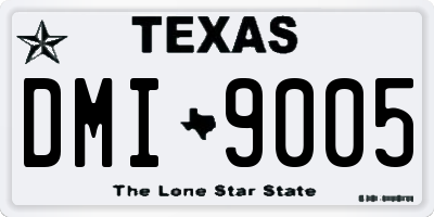 TX license plate DMI9005