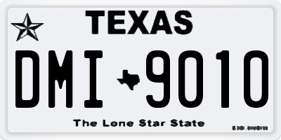 TX license plate DMI9010